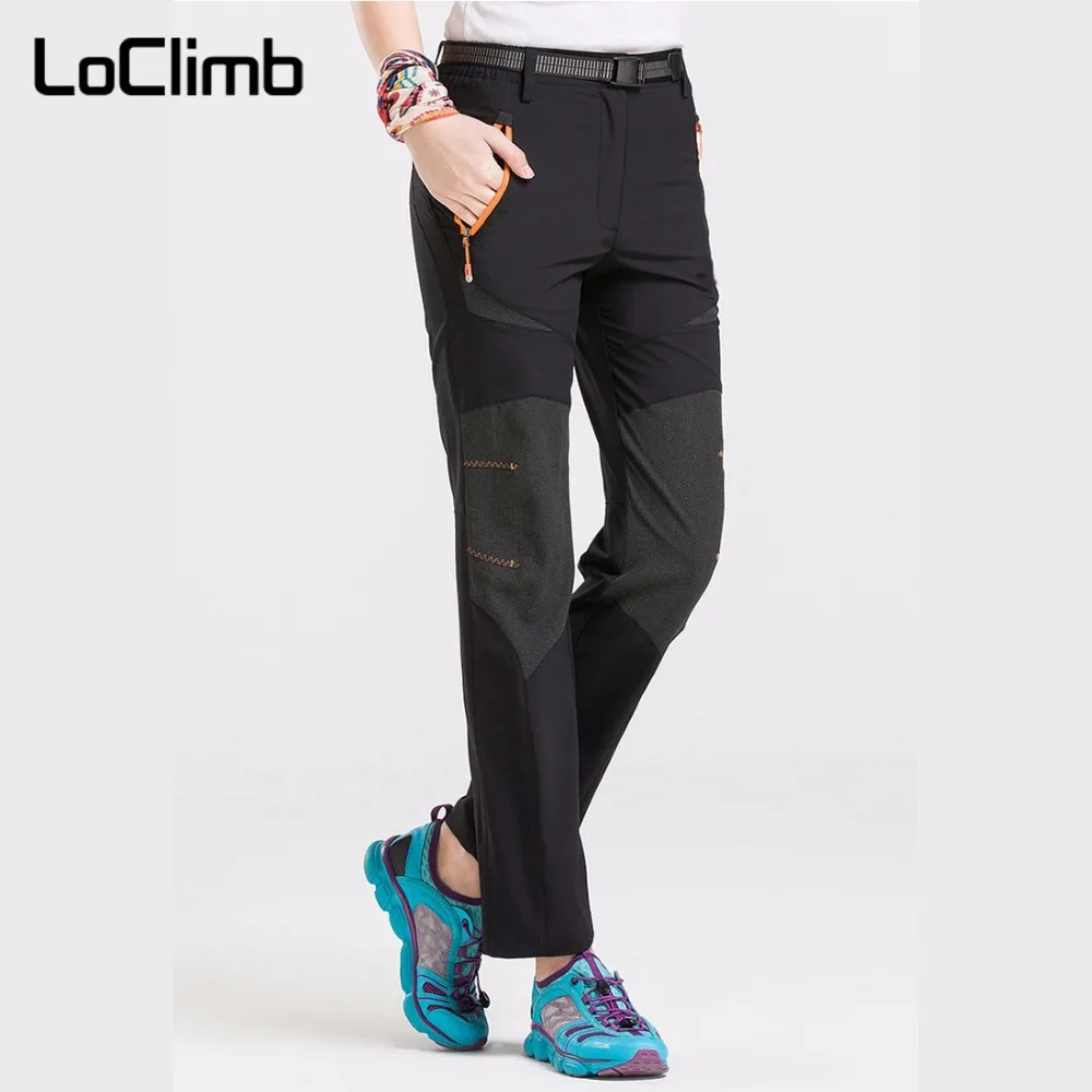 LoClimb Plus tamaño elástico Camping senderismo pantalones de las mujeres de la primavera de 2018 de verano deporte al aire libre senderismo impermeables ciclismo pantalones AW021 LoClimb Plus tamaño elástico Camping senderismo pantalones de las mujeres de la primavera de 2018 de verano deporte al aire libre senderismo impermeables ciclismo pantalones AW021