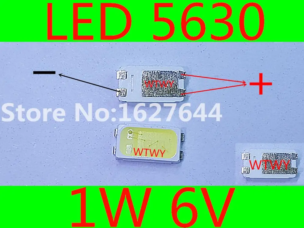 50pcs LED 5630 LED TV Backlight Cool white High Power 1W 6V 5630 LED Backlight For LG LED LCD TV
