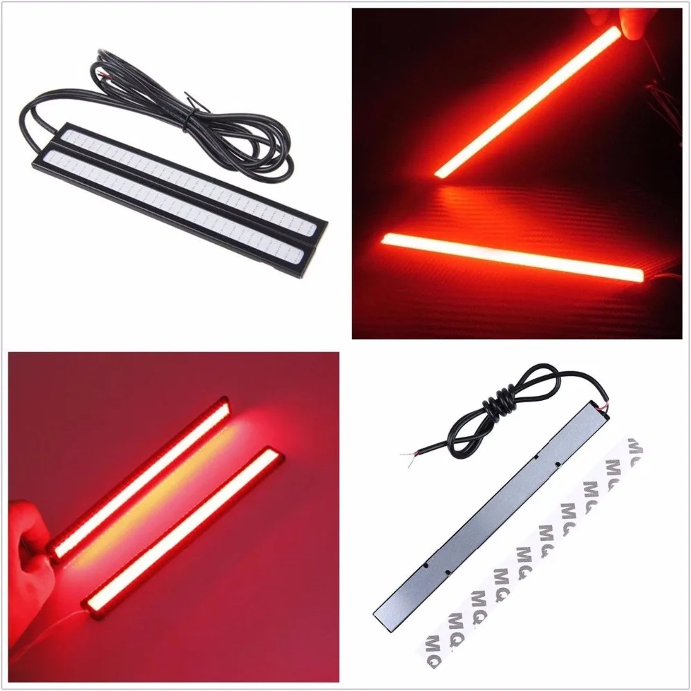 

2X Red Super Bright COB LED Light DRL Fog Daytime Driving Running Lamp Waterproof 14CM 12V