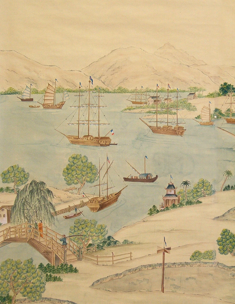 

Elegant western paintings Hand-painted silk wallpaper painting scenery wallcovering many patterns and background optional