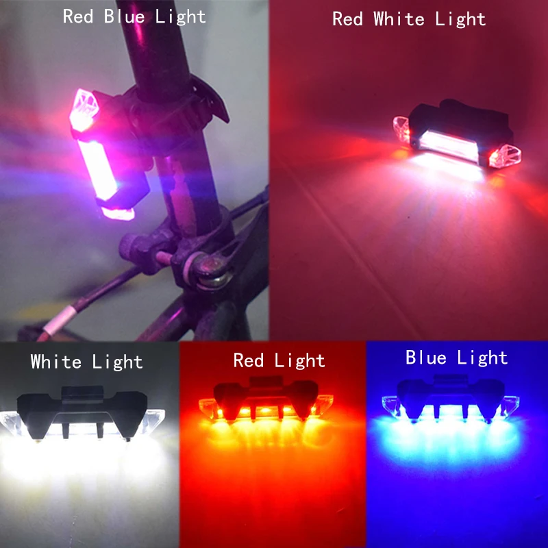 Clearance WasaFire New Bicycle Rear Light Fietsverlichting Red Blue Bike Tail Light Luz Bicicleta Farol Bike Led Lanterna Cycling Light 24