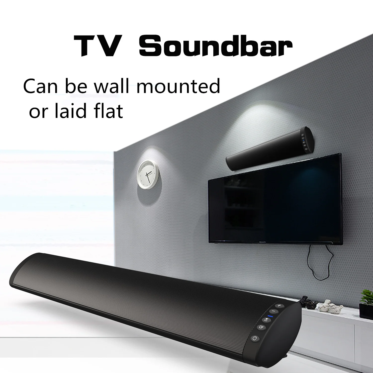 

Column 20W Wireless Bluetooth Speaker Soundbar Speaker TV Sound Bar TF USB FM Support 3.5mm Fiber RCA With Wall Mount for Home