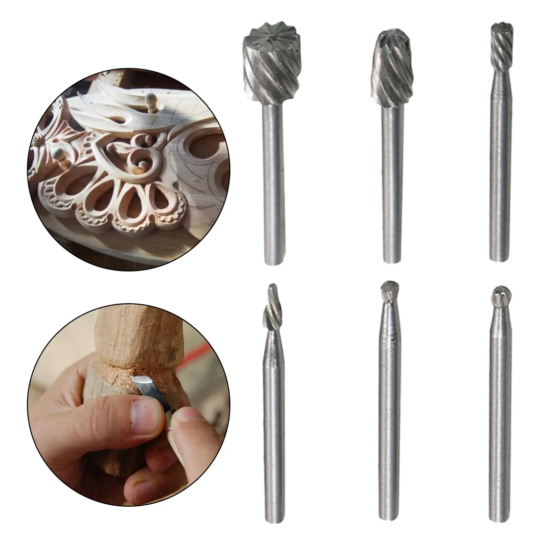 

Rotary Tools HSS Wood Milling Burrs Cutter Sets Dremel Rasp File Accessories Drill's Special Seat Rotary Burrs Set