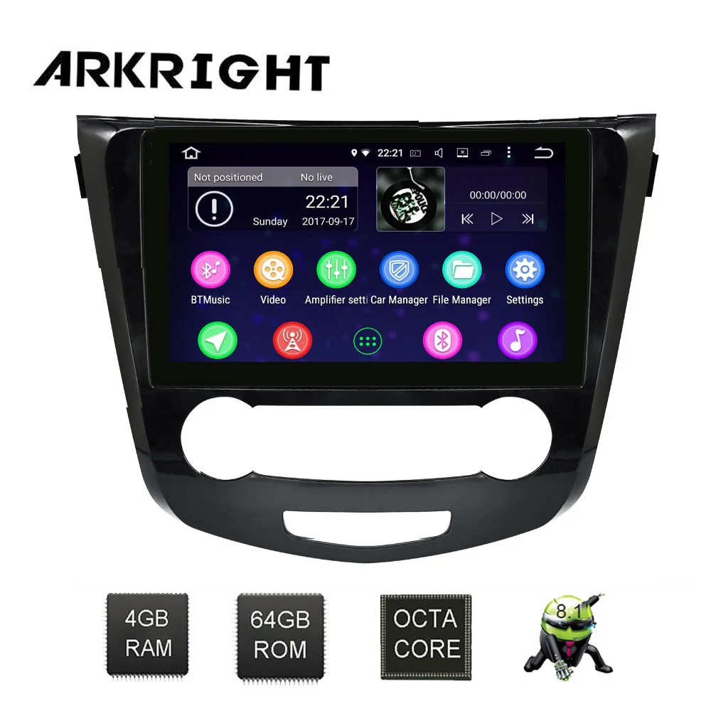 ARKRIGHT 10 1 'Ɗ + 64 ГБ 2Din IPS автомобильное радио/GPS Android 8 мультимедийный плеер Bluetooth