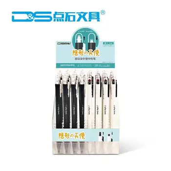 

48 pcs Gel Pens Cartoon Stealth angel black colored kawaii gift gel-ink pens for writing Cute stationery office school supplies