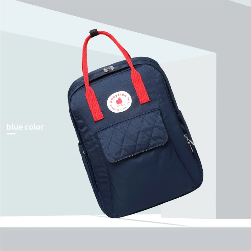 Babytree множественный рюкзак мумия сумка большая емкость дорожная сумка для кормления уход Портативная сумка для подгузников Сумка Твердая Сумка для подгузников - Цвет: Navy Blue