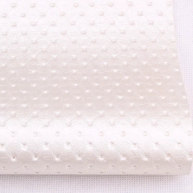 Lychee Life A4 Embossed Dot PU Leather Fabric High Quality Synthetic Leather DIY Sewing Material for Handmade Crafts - Цвет: 1