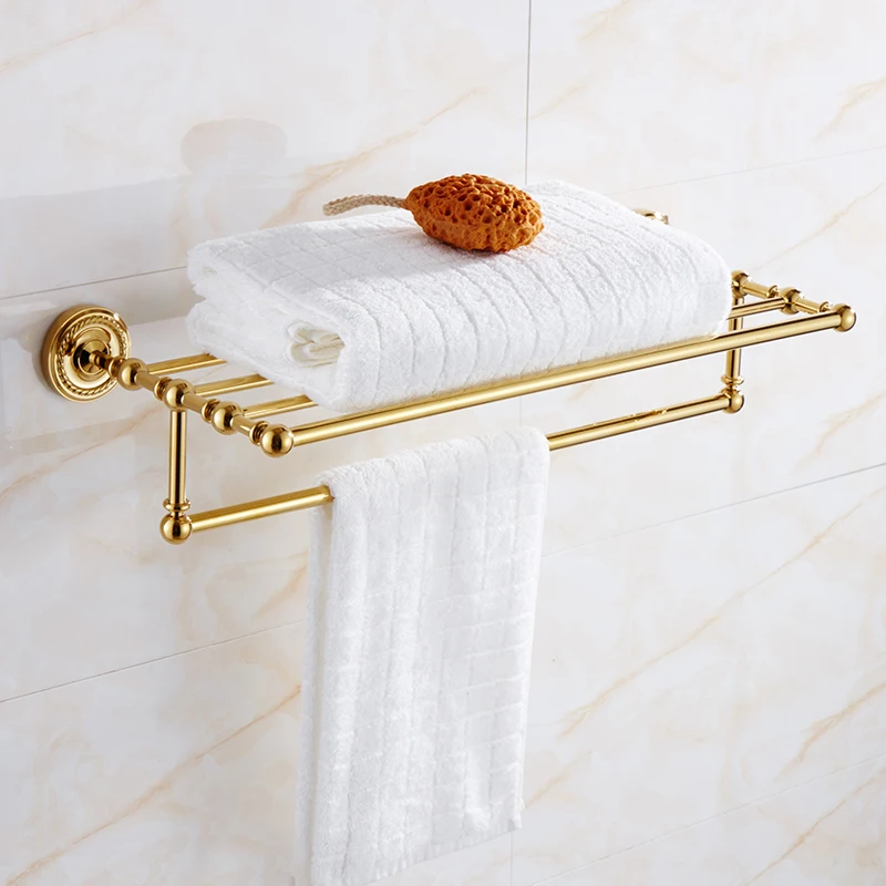 Bathroom Accessories Set Brass Gold Bath Hardware Sets Towel Rack,Paper holder Toilet Brush Holder,Towel Hanger,Hooks,Towel Ring