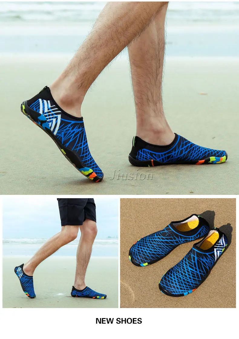 Унисекс кроссовки Лето Плавание Aque пляжная обувь дышащая приморские носки тапочки быстросохнущая безопасная обувь для мужчин и женщин