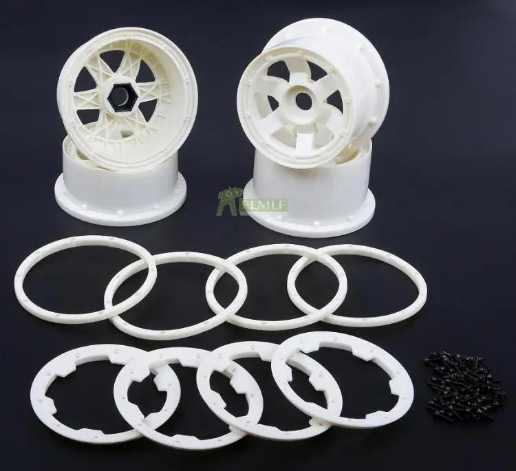 Nylon Super Star Wheel Hub with Beadlock Ring Fit for 1/5 HPI ROVAN KM BAJA 5B | Игрушки и хобби