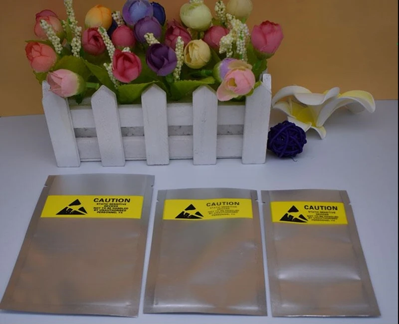 

3000pcs/lot 9*14.5cm Yellow label Electronic Components Batteries Anti Static Plastic Packaging Bag USB Line plastic Package Bag