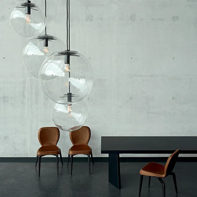 Us 149 0 Glass Ball Lamps Transpa Pendant Lights Creative Restaurant Bar Bedroom Clothing Simple Single Lamp Za In