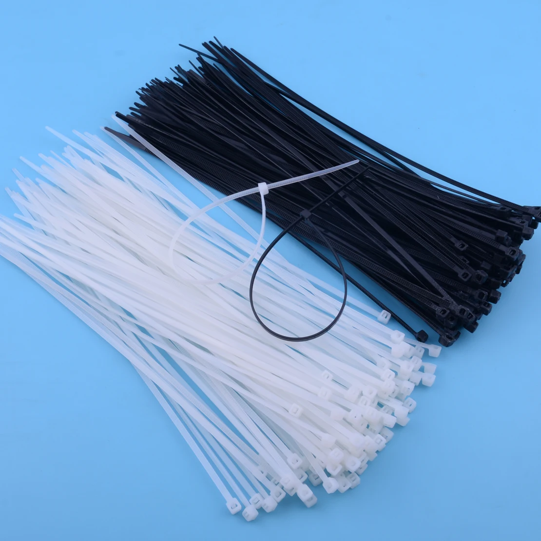 LETAOSK Durable Nylon Plastic 100pcs 3 x 200mm Cable Ties Zip Fasten