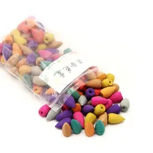 Конусы благовония ароматные смешанные натуральные благовония конус красочные башня обратного потока фрукты Роза Гвоздика Лаванда Лилия Жасмин 8 различных