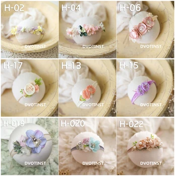 

Dvotinst Newborn Baby Girls Photography Props Flora Headband Headwear Headdress Fotografia Decoration Accessories Studio Props