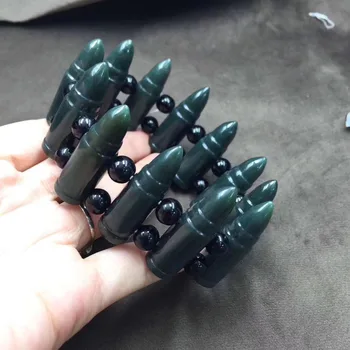 

Authentic Hetian jade bracelet Mens bullet packet send certificate free shipping