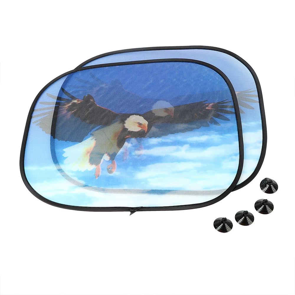 

2Pcs Car Curtain Exterior Accessories Side Window Screen Sunshades Car-styling Windshield Shade Windscreen Cover with Suction