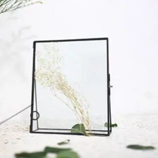 Континентальная ретро вертикальная Стеклянная фоторамка стеклянная рамка образец Гербария клип арт-дисплей - Цвет: vertical  black