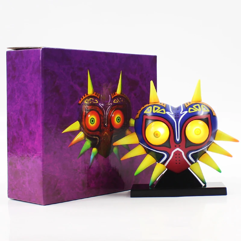 

12cm The Legend of Zelda Majora's Mask Lighting Majoras Mask figure model toy Hot Game The Legend of Zelda mask can light gift