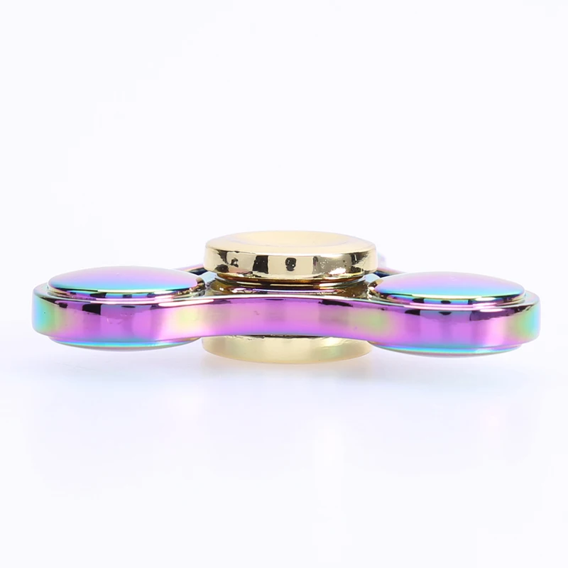 New Rainbow Hand Finger Fidget Spinner Fun Hand Game Desk Focus Toys Anxiety Stress Spinning Top Metal EDC Tri-Spinner Toy New Rainbow Hand Finger Fidget Spinner Fun Hand Game Desk Focus Toys Anxiety Stress Spinning Top Metal EDC Tri-Spinner Toy