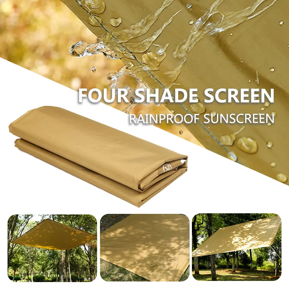 

Square 190T Polyester Awning Shade Screen Waterproof Tent Cloth Outdoors Camping Mat Travel Moisture Proof Portable Practical