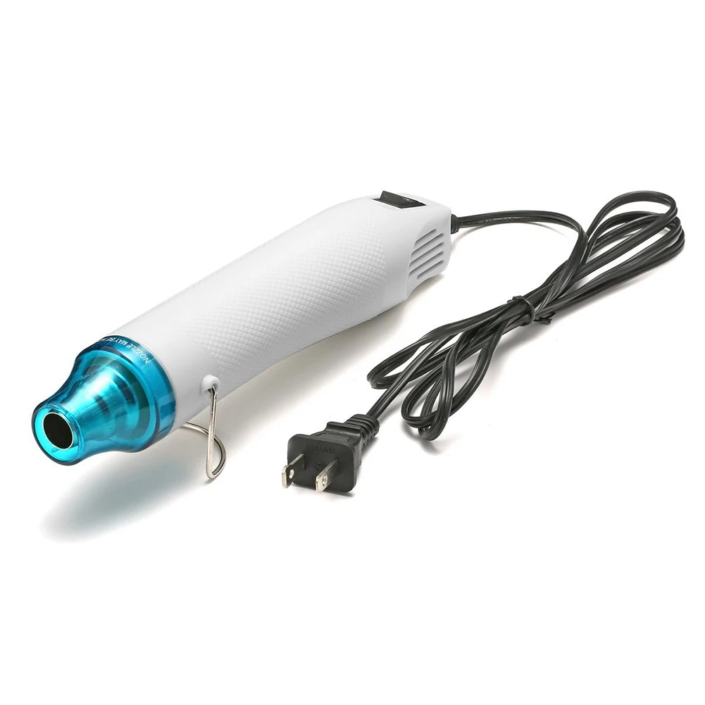 white US plug 110V 220 В/110 В Тепловая пушка, Электрический электроинструмент, горячий воздух, 300 Вт, температура, сделай сам, горячий воздушный пистолет, США/ЕС, регулирующая вилка - Цвет: white US plug 110V