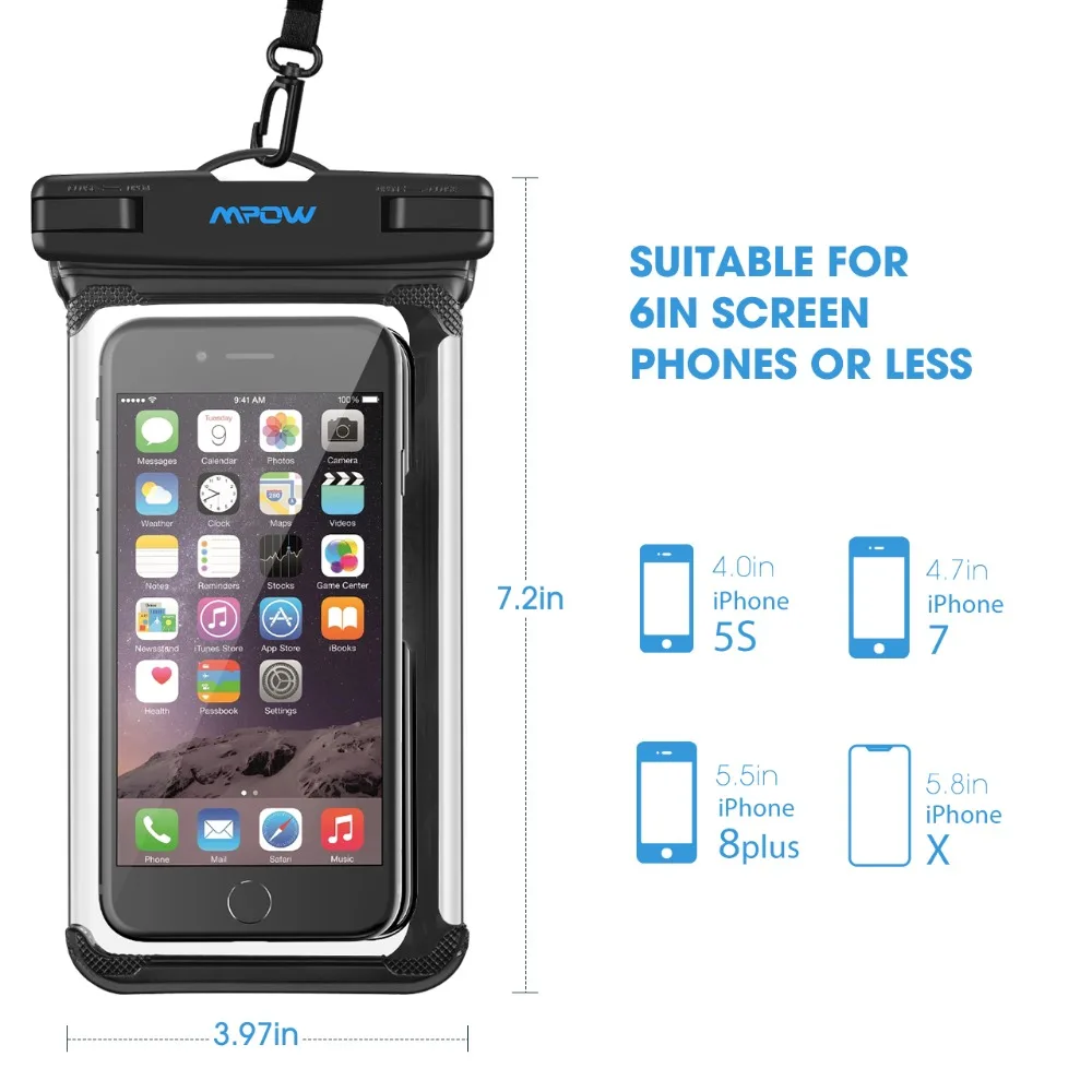 2 шт. IPX8 водонепроницаемая сумка для телефона, чехол для плавания и подводного плавания, прозрачная сумка из ПВХ для iPhone, samsung, huawei