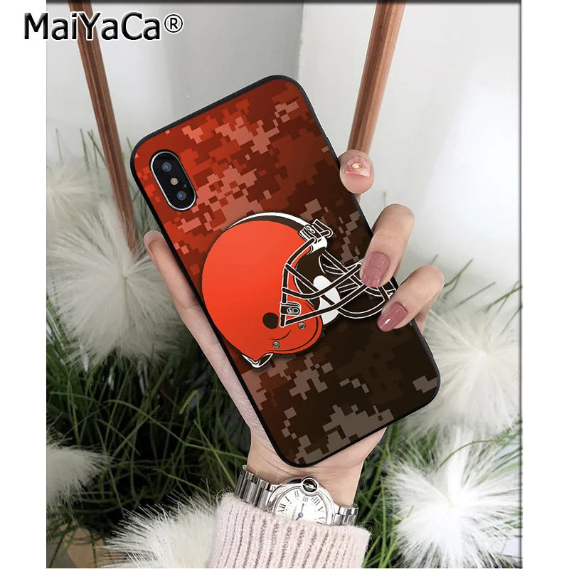 MaiYaCa Cleveland Browns TPU мягкий черный чехол для телефона, чехол для Apple iPhone 8 7 6 6S Plus X XS MAX 5 5S SE XR мобильных телефонов