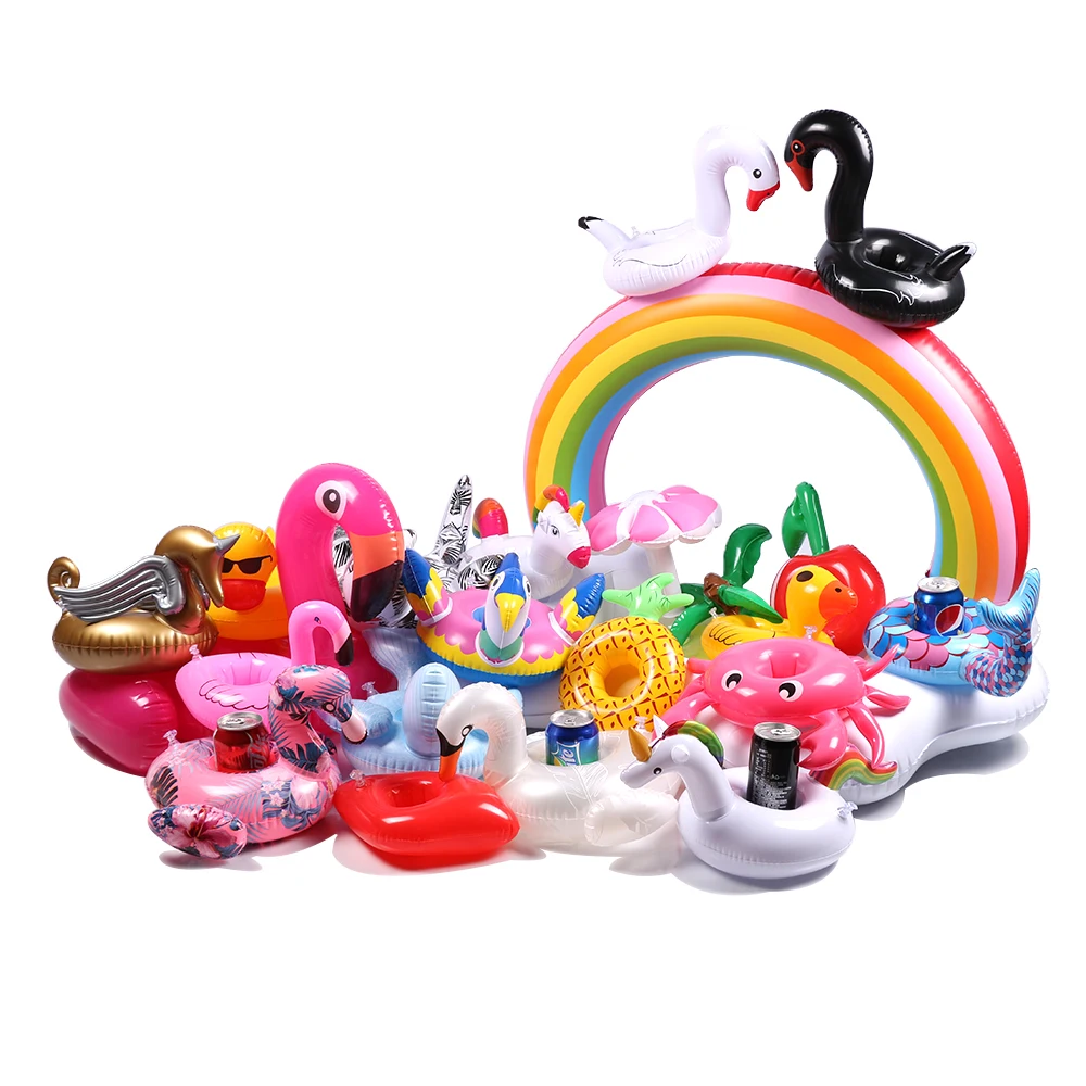 Summer Flamingo Coasters Party toy Water Toy Cup Holder Pool Swimming Floats