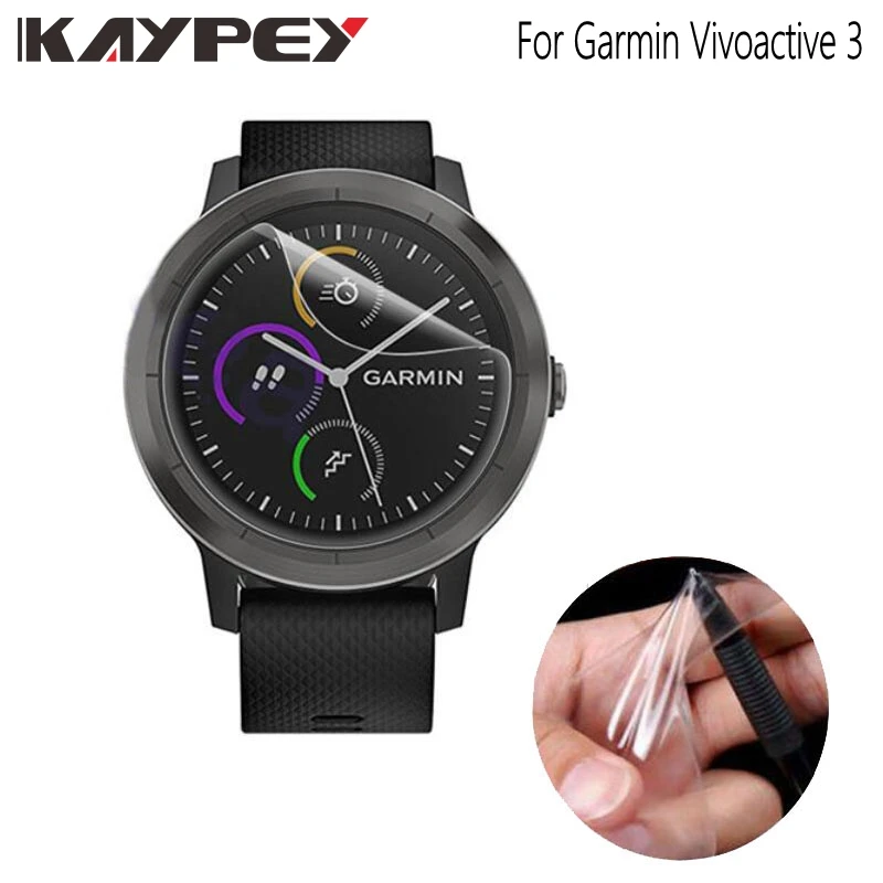 

Soft Clear Protective Film Guard For Garmin Vivoactive 3 Smart Watch Vivoactive3 Full Screen Protector Cover (Not Glass)