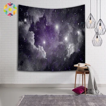 

ZJFC Tapestry Galaxy Plant Printed Wall Hanging Wall Decoration Polyester Tapestries Beach Mat For Living Room Good Quality