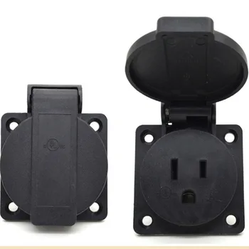

2PCS 15A 125V US Standard Waterproof Dustproof Socket AC Power Socket Industrial Waterproof Socket