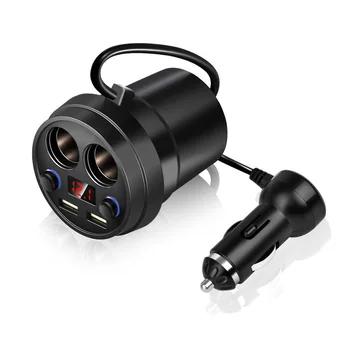 

3.1A Car Charger Cigarette Lighter Adapter Splitter Extender with 2 Dual USB UY8