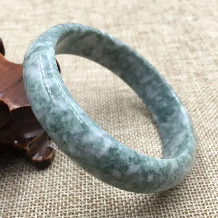 

61mm Certified Grade "A" Natural Green Jadeite Jade Gems Bangle Bracelet 043436 a 5.19