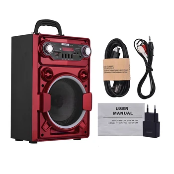 

Muslady KL-709 Wireless BT Speaker Colorful LED Light With Memory Card Slot USB AUX Microphone Interface FM Radio Function