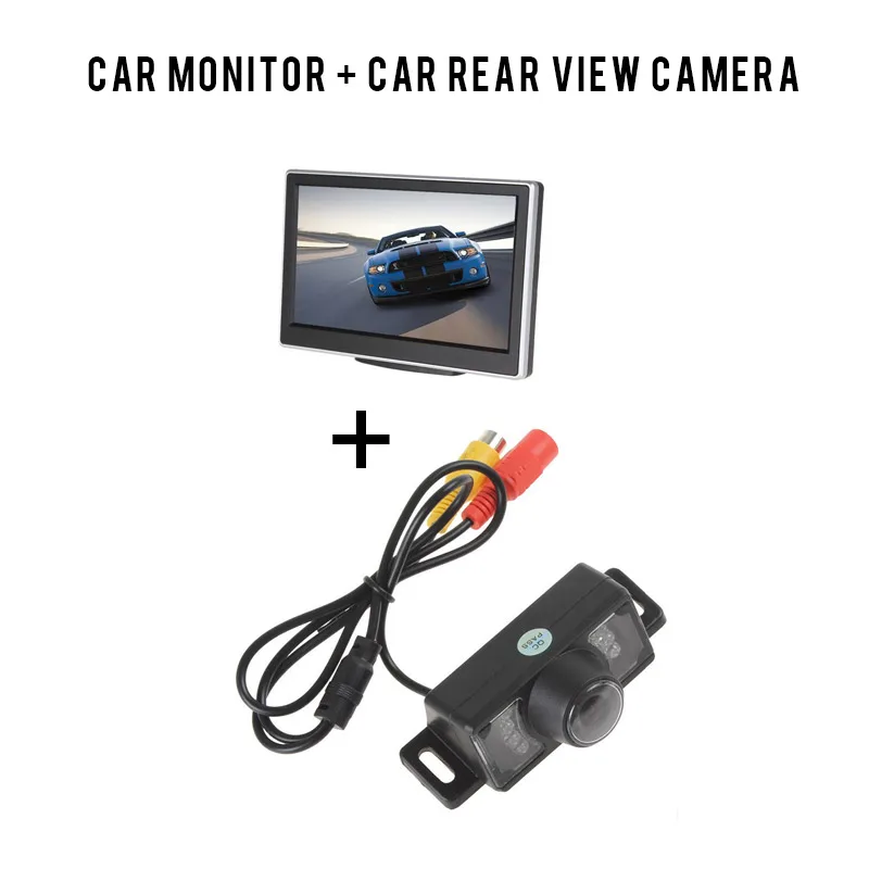 

XYCING 800 x 480 Pixel 5 inch Car Monitor HD Digital Panel Parking Monitor RVC-203+E350 Car Rear View Reversing Camera