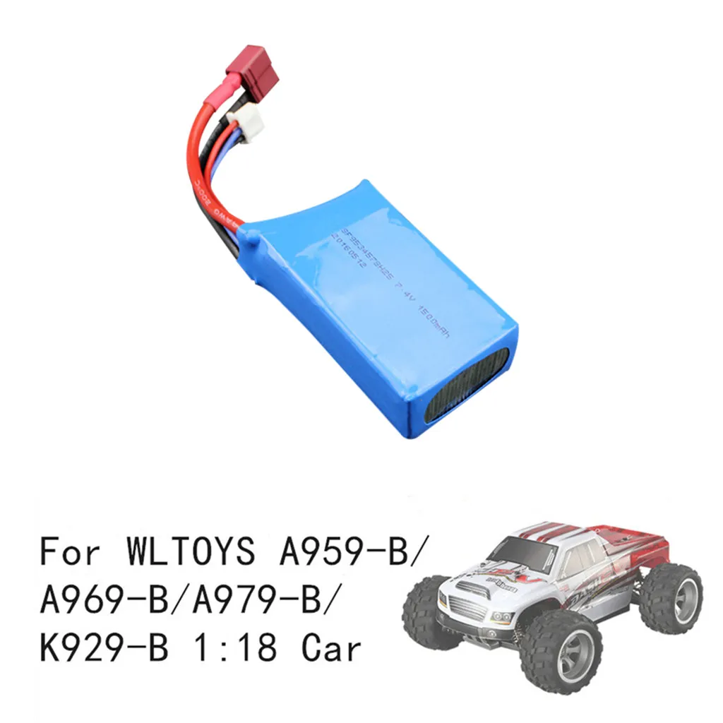 7 4 V 1500mAh аккумулятор с Т образной вилкой для FEIYUE FY 03 FY01 FY02 Wltoys 12428 12401 12402 12403 12404 +