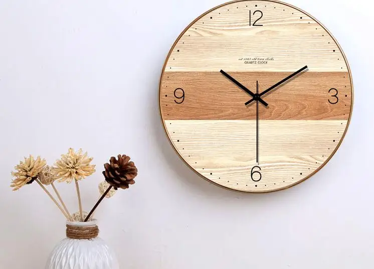 Большие настенные часы современный дизайн бесшумные деревянные настенные часы для гостиной модные бесшумные настенные часы украшение дома relojes de pared