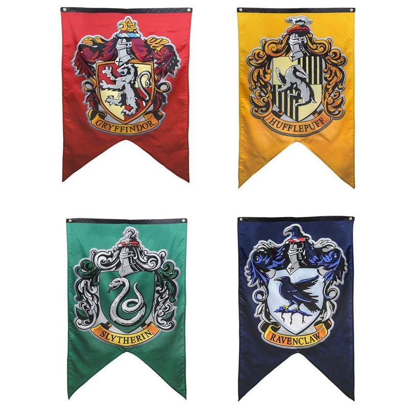

2 Sizes Harri Potter Party Supplies College Flag Banners Boys Girls Kids Halloween Decoration Christmas Gift