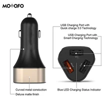 42W car charger Fast charging 3.0 car charger adapter 3 port, 5V / 2.4A smart recognition Apple android phone tablet 42W car charger Fast charging 3.0 car charger adapter 3 port, 5V / 2.4A smart recognition Apple android phone tablet