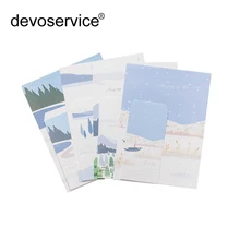 9 шт./компл. с милой китайской Стиль для карты Скрапбукинг подарок 3 конверты+ 6 пишу вам Бумага для изготовления конвертов Цветной открытки на день рождения подарки