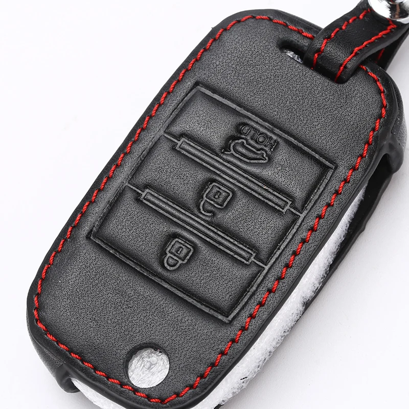 Leather car key cover for Kia (8)