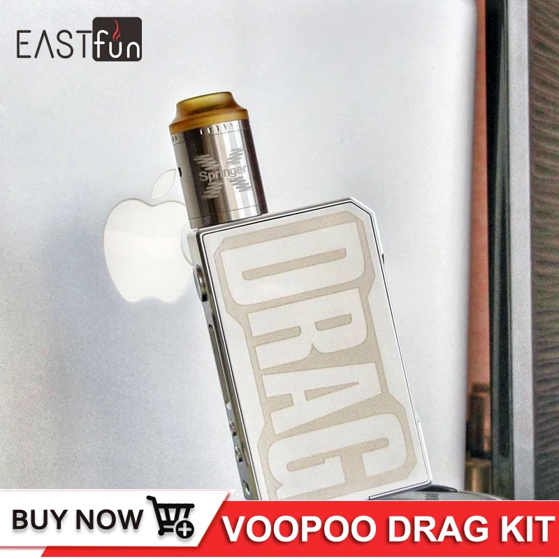

Original Voopoo DRAG Box mod 157W with Tigertek Springer X RDA Tank 24MM Adjustable airflow 18650 Vape Electronic cigarette KIT