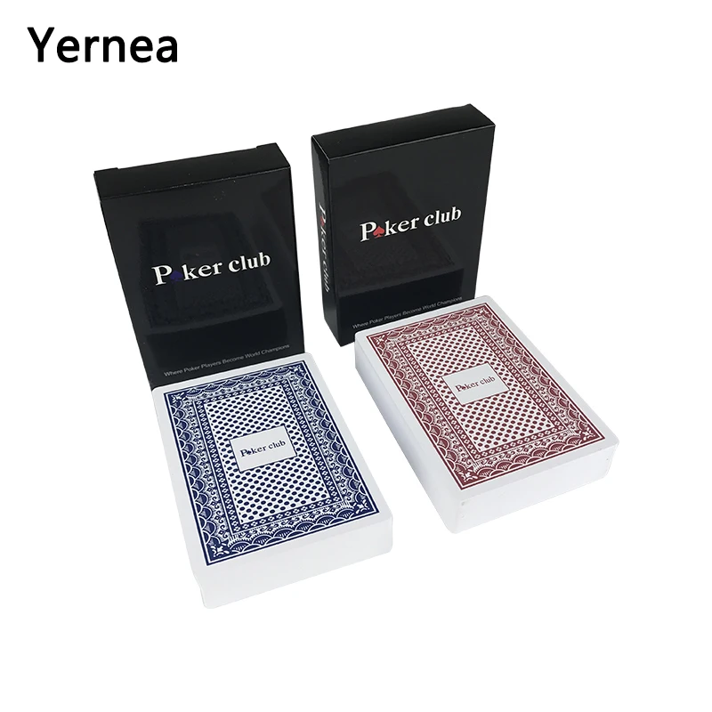 

Yernea 4 Sets / Lot Pokers Baccarat Smooth Waterproof Texas Hold'em Poker Club PVC Plastic Poker Card Game Pokers Entertainment