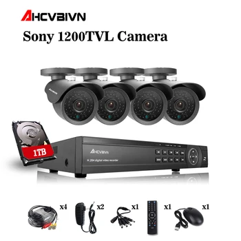 

HD 1080P HDMI 4ch CCTV System sony sensor CCTV Camera 1200TVL 1.0MP AHD-NH/AHD-M Weatherproof AHD Camera Home Security System
