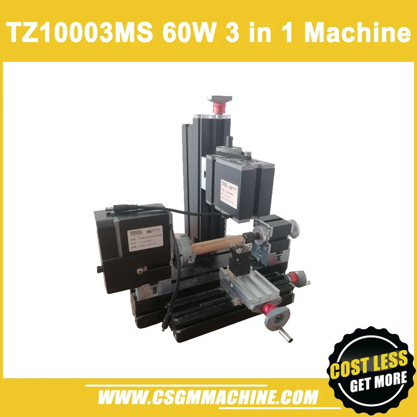 TZ10003MS 60 вт металл многофункциональная машина/3 в 1 токарный станок, дрель и мельница