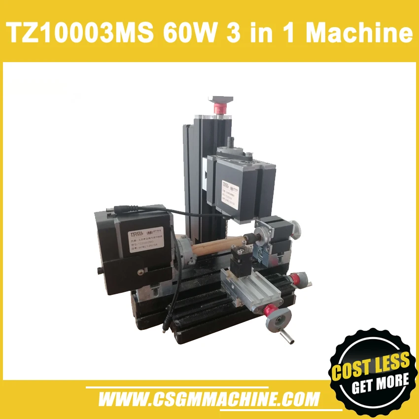 

TZ10003MS 60W Metal Multi Function Machine/3 in 1 lathe,drill & mill machine