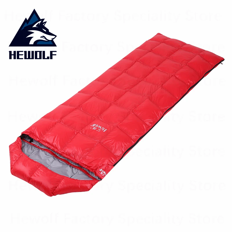 Special  Hewolf Camping Sleeping Bag Ultralight Duck Down Envelope Splicing Sleeping Bag Portable Comfortabl