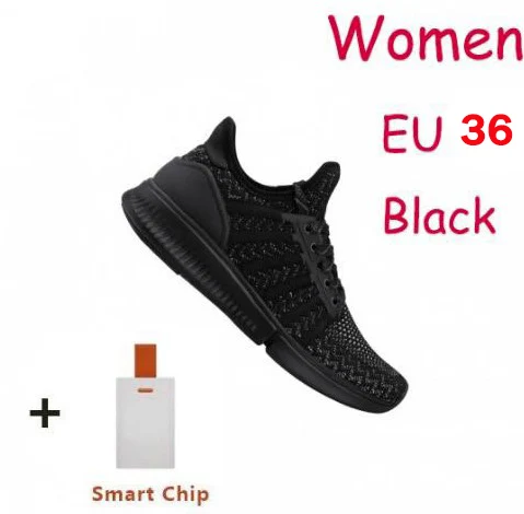 24 часа Xiaomi Mijia смарт чип обувь модный дизайн сменный водонепроницаемый IP67 приложение контроль спортивная обувь с чипом - Цвет: Woman black 36