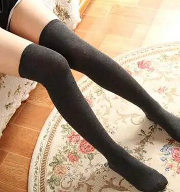Sexy Knee Socks Women Winter Knitted Thigh High Stocking Long Boot Warm Slim Stockings Female Sexy Tights Stocking
